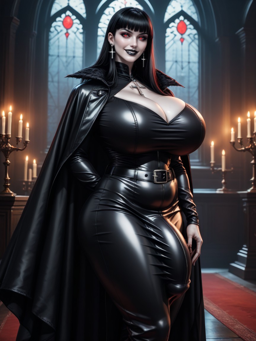 Perfect Night, Dark Fogg, Big Ass Long Vampire Cape Shemale AI Porn