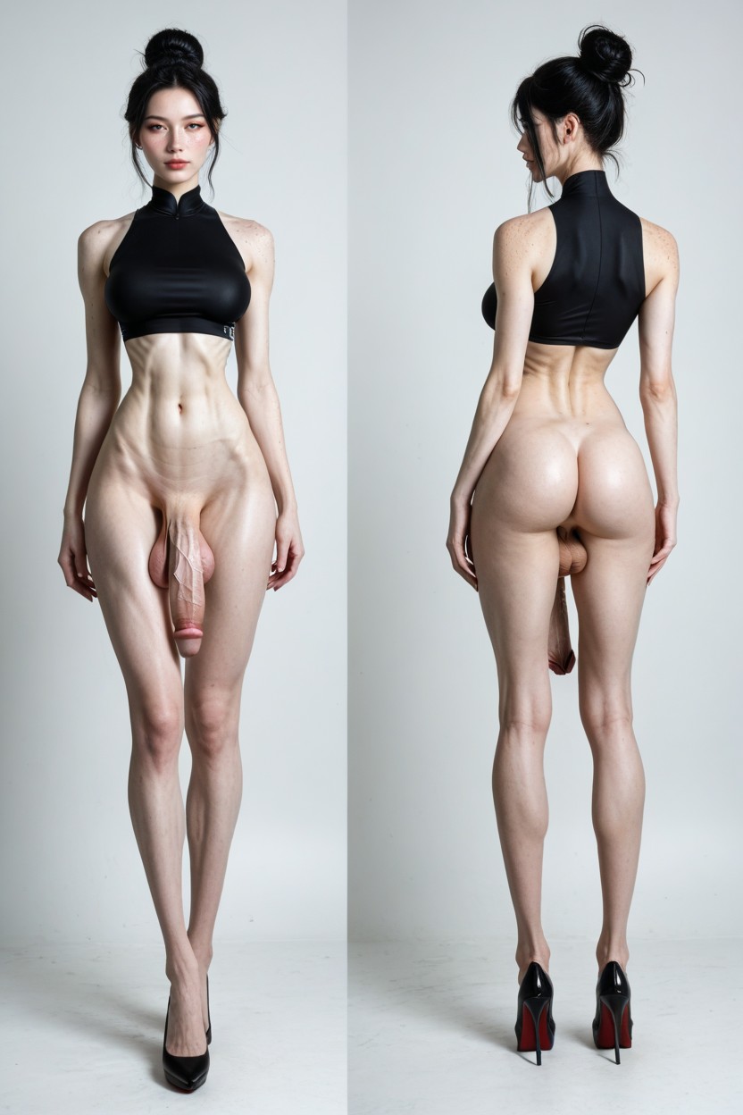 Saggy Balls, Freckles, Octane Render Porno shemale IA