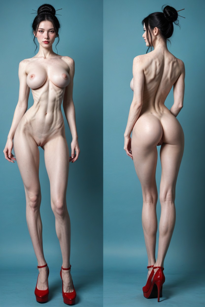 Unnaturally Waiflike Waist, Musical Woman, Visible Ribs Porno shemale IA