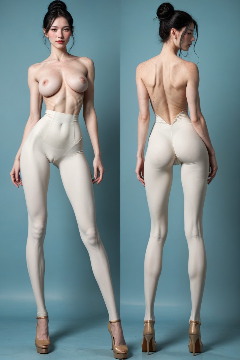 Pale Skin Chinese, Extremely Long Legs, Musical Woman Porno shemale IA