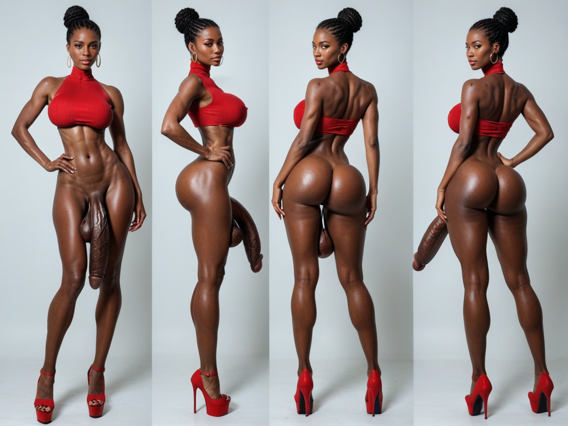 Gigantic Balls, Pene De Poni, Dark Skin Tone Porno shemale IA