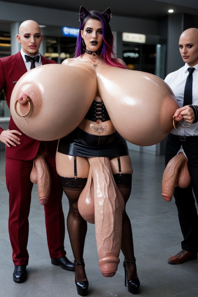 Desnuda, Nipple Penetration, Pelo Morado Porno shemale IA
