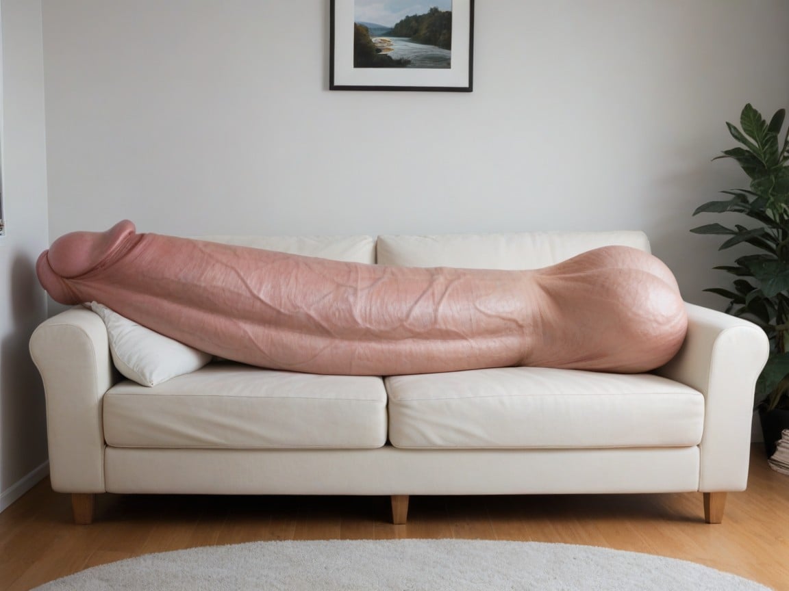 Impossibly Long Hyper Penis, 18+, Full Body View Shemale AI Porn