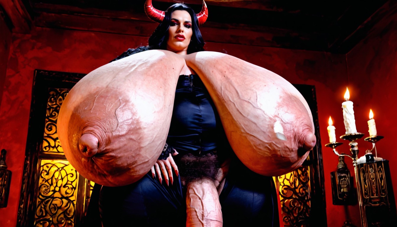 Minotaur Shemale, 18+, Impossibly Thick Swollen Cock Shemale AI Porn