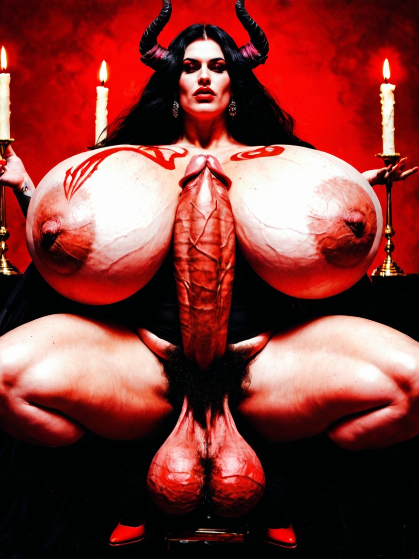 Focus Is On Her Balls, Hairy Anus, Impossibly Thick Swollen Cock Porno shemale IA