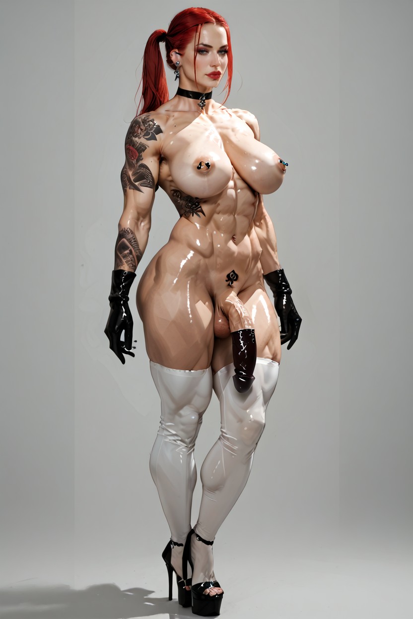 Hyper Huge Massive Muscles, No Condom Wrappers, Hyper Gigantic Muscles Shemale AI Porn