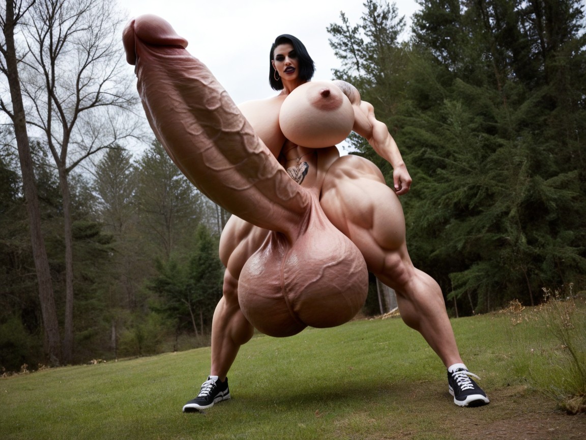 Body, Hulking Enormous Cock, Gigantic Booty Shemale AI Porn