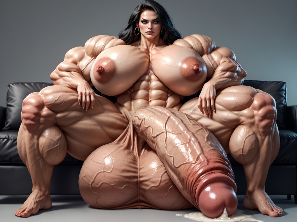 Impossibly Swollen Cock Veins, Hyper Huge Massive Muscles, Bigger Than Couch Porno shemale IA