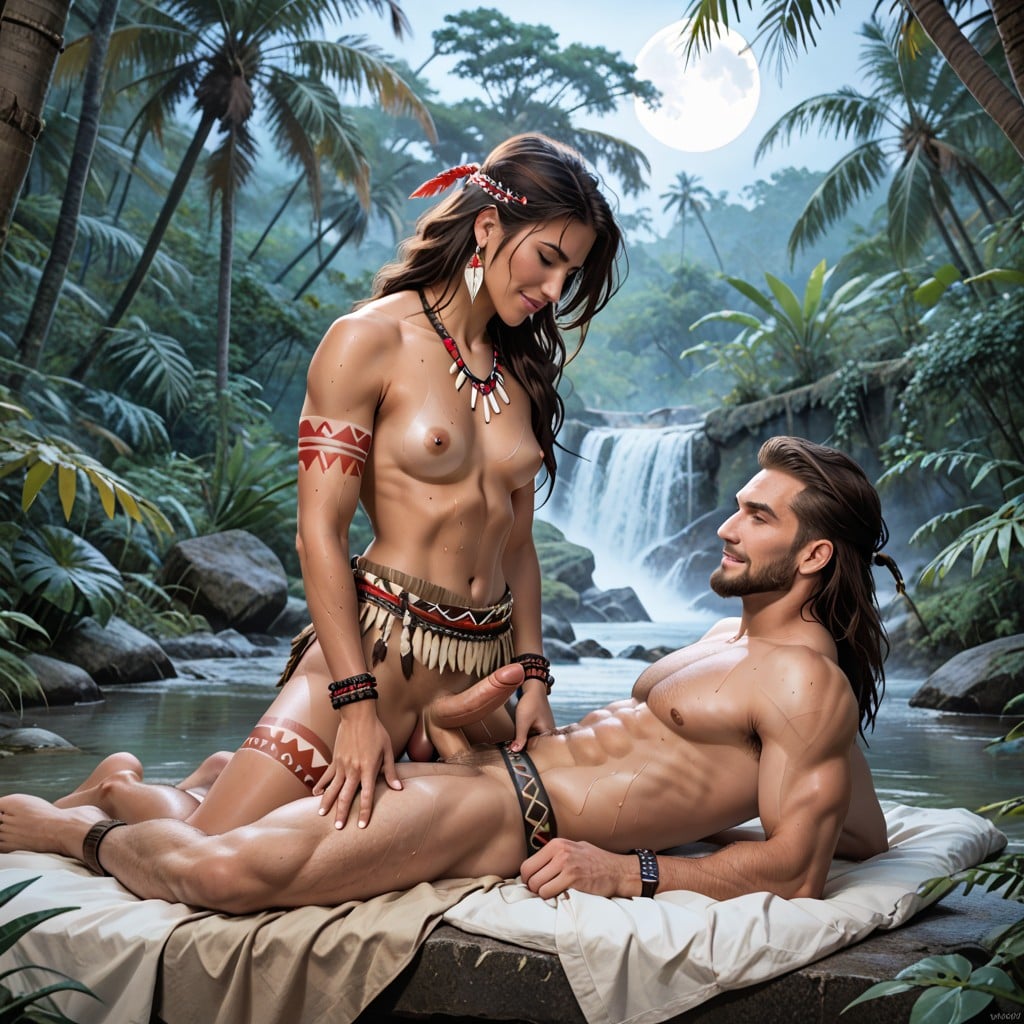 Ancient Village, Mistress, Submissive Male Shemale AI Porn