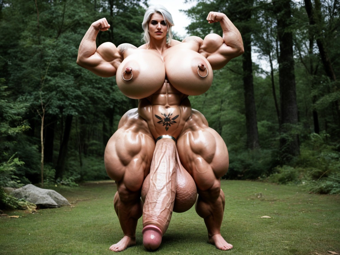 Cosplay, Enormous Cock Bigger Than Body, Extremely Muscular Shemale AI Porn