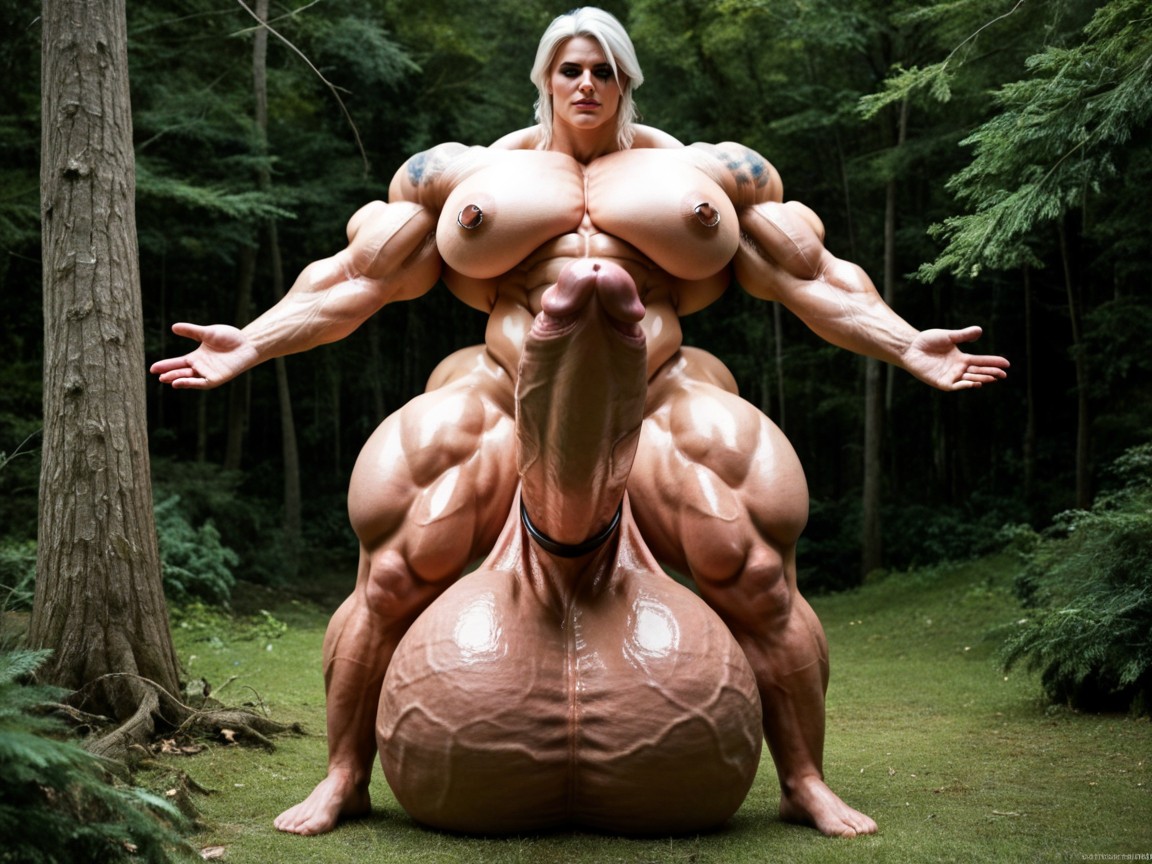 Penis Bigger Than Body, Hyper Bimbo, Dark Forest Shemale AI Porn