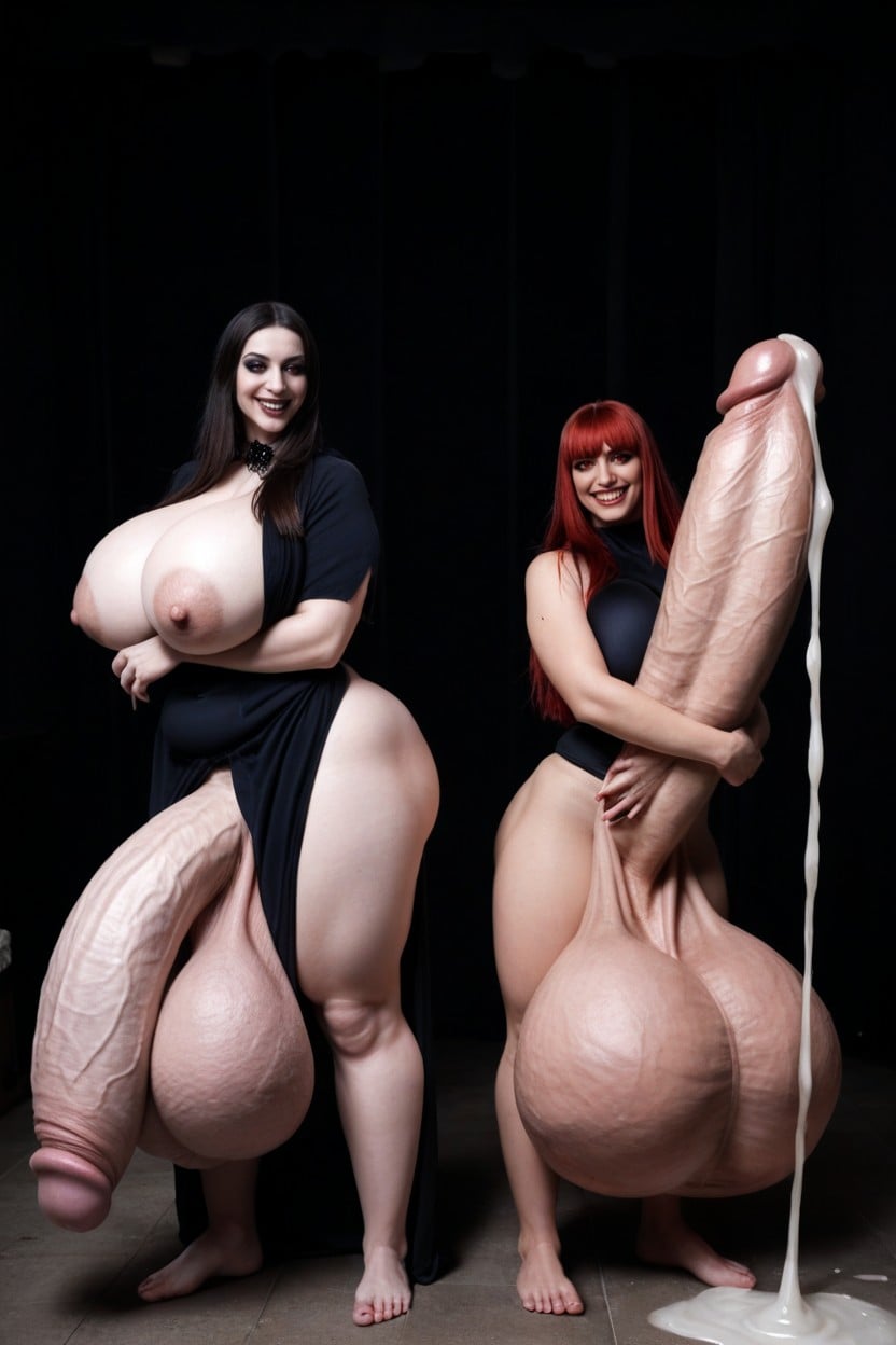 Nighttime, Horror, Extremely Huge Penis Shemale AI Porn