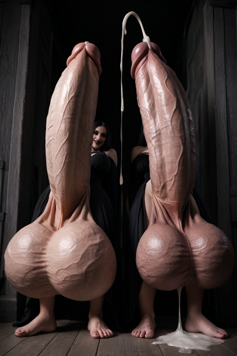 Cock Is Too Big, Flaccid Cock, Evil Shemale AI Porn