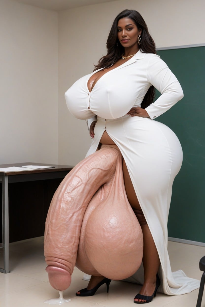 Impossible Size Cock, Principal Office, Hair Shemale AI Porn