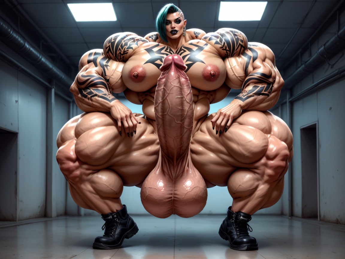 Breast, Full Body, Covered In Tattoos Shemale AI Porn