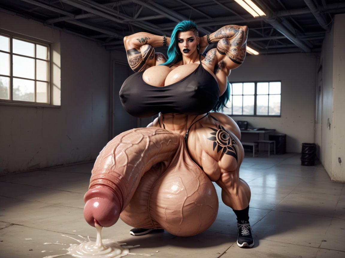 Ball The Size Of The Room, Hyper Futanari, Hyper Bimbo Transfrau KI-Porno