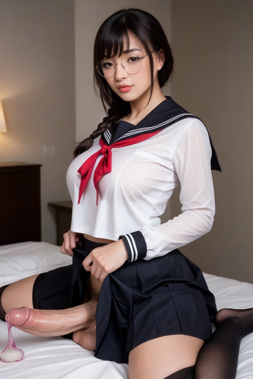 Black Thigh Tights, Long Penis, Bedroom Porno shemale IA