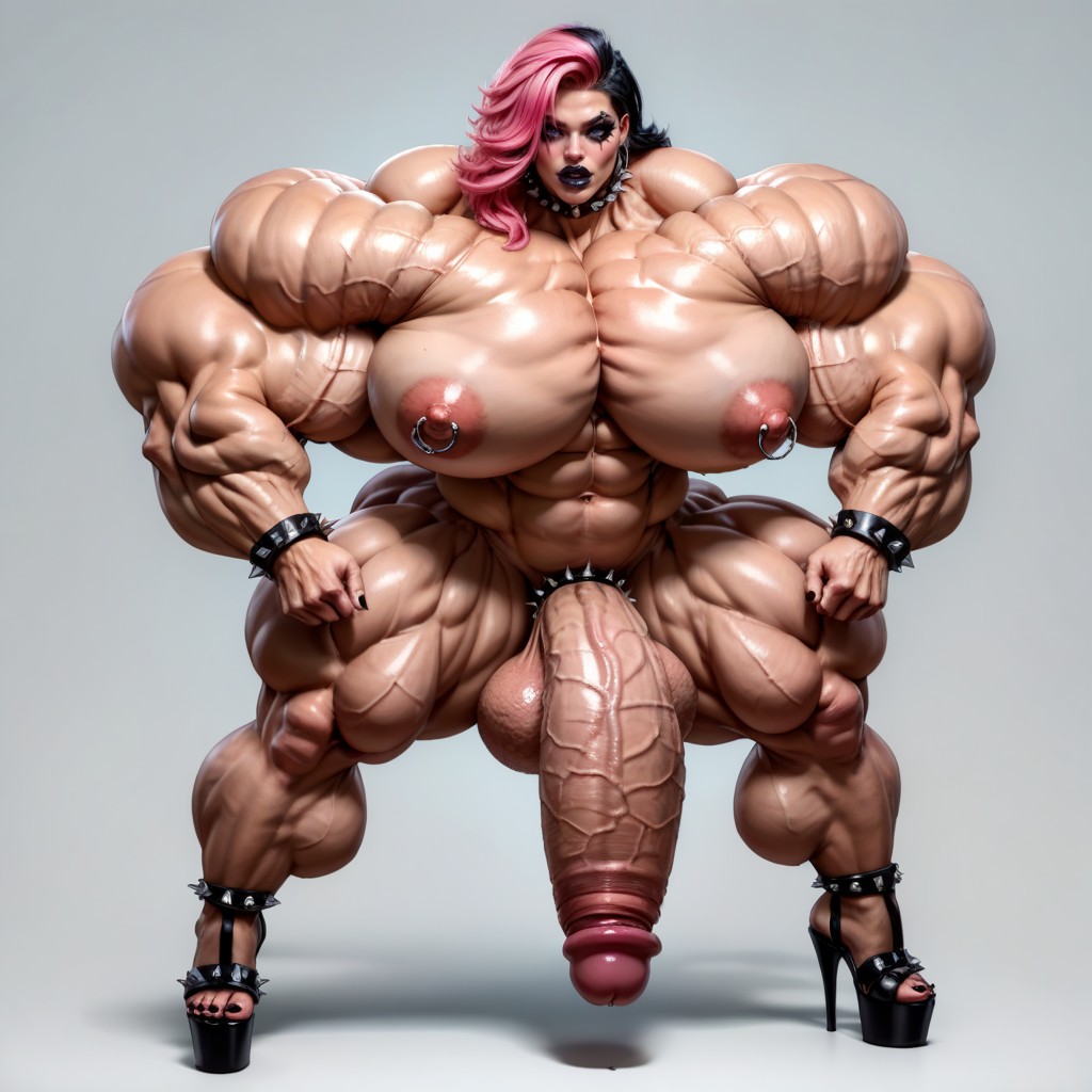Pechos Grandes, Giant Biceps, Naked Porno shemale IA