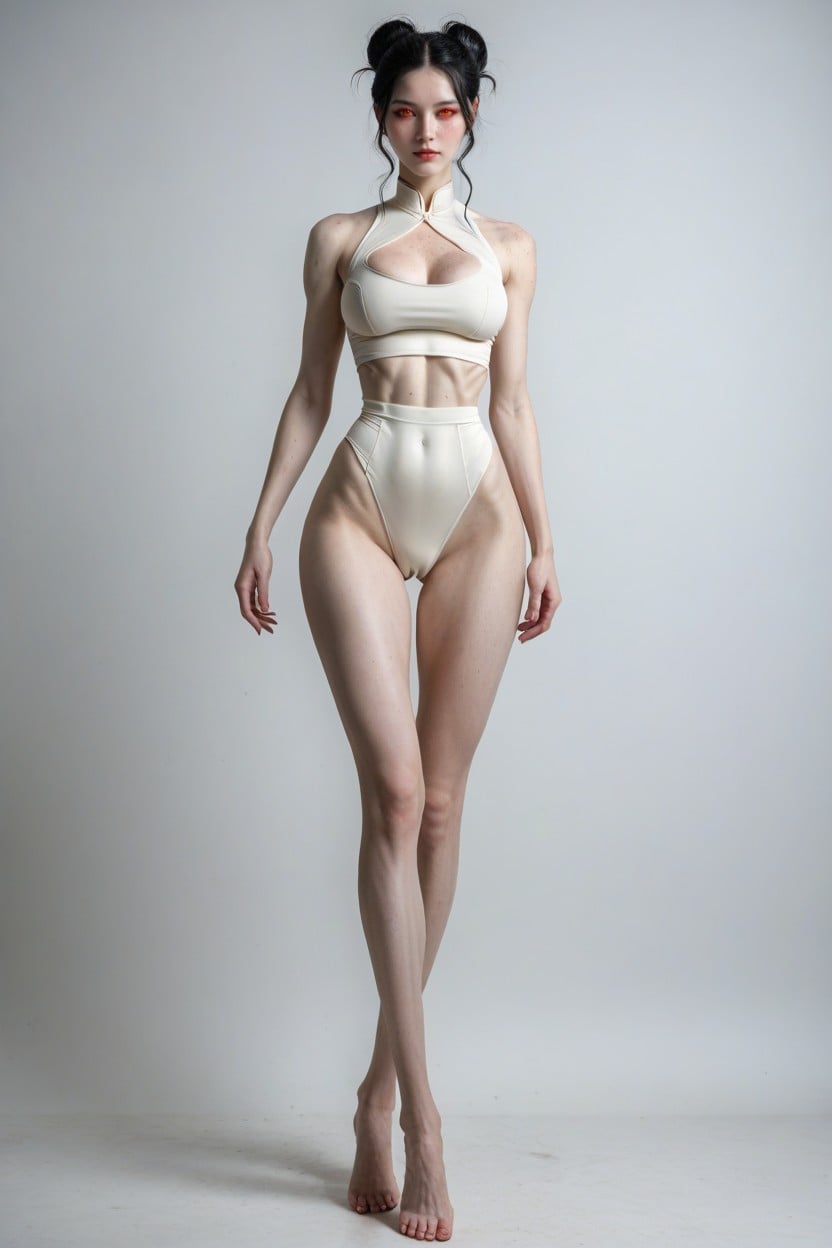 Pussy, Ribs Visible, Octane Render Transfrau KI-Porno