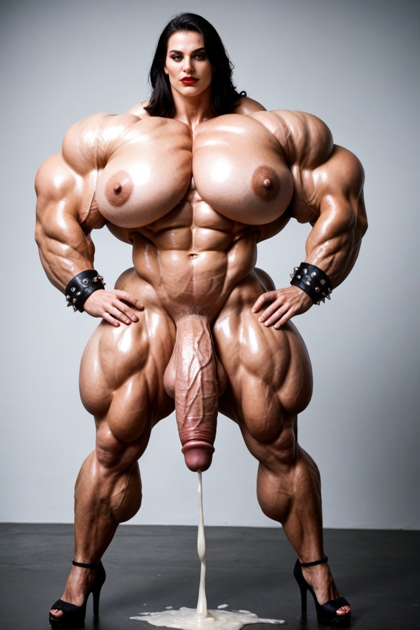 Flexing Gigantic Bicep, Full Body, Hyper Veiny Claves Shemale AI Porn