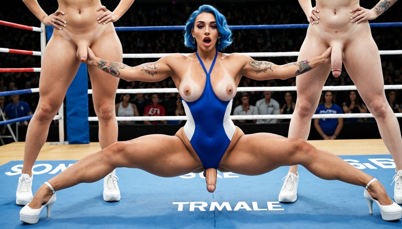 Angled View, Dynamic Camera Angle, No Panties Shemale AI Porn
