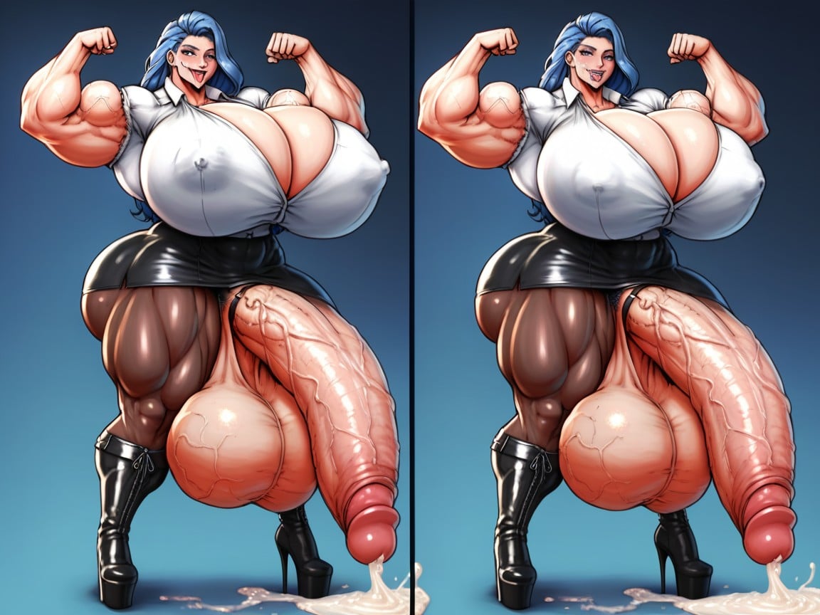 Hypermuscular, Corpo Todo, Hyper Gigantic Massive Muscles Porno IA Travesti