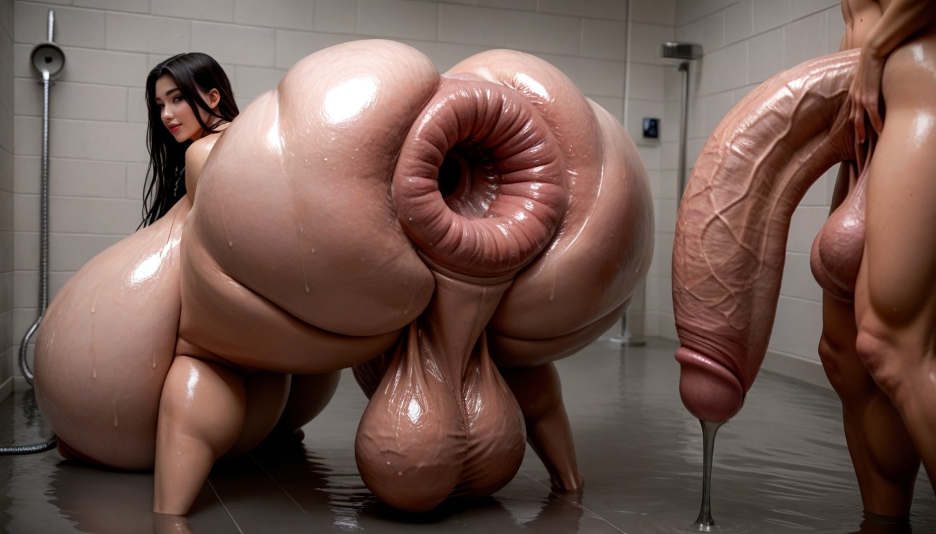Hyper Gigantic Cock, Se Pencher, Hyper Gigantic Cock Porno IA transsexuelle