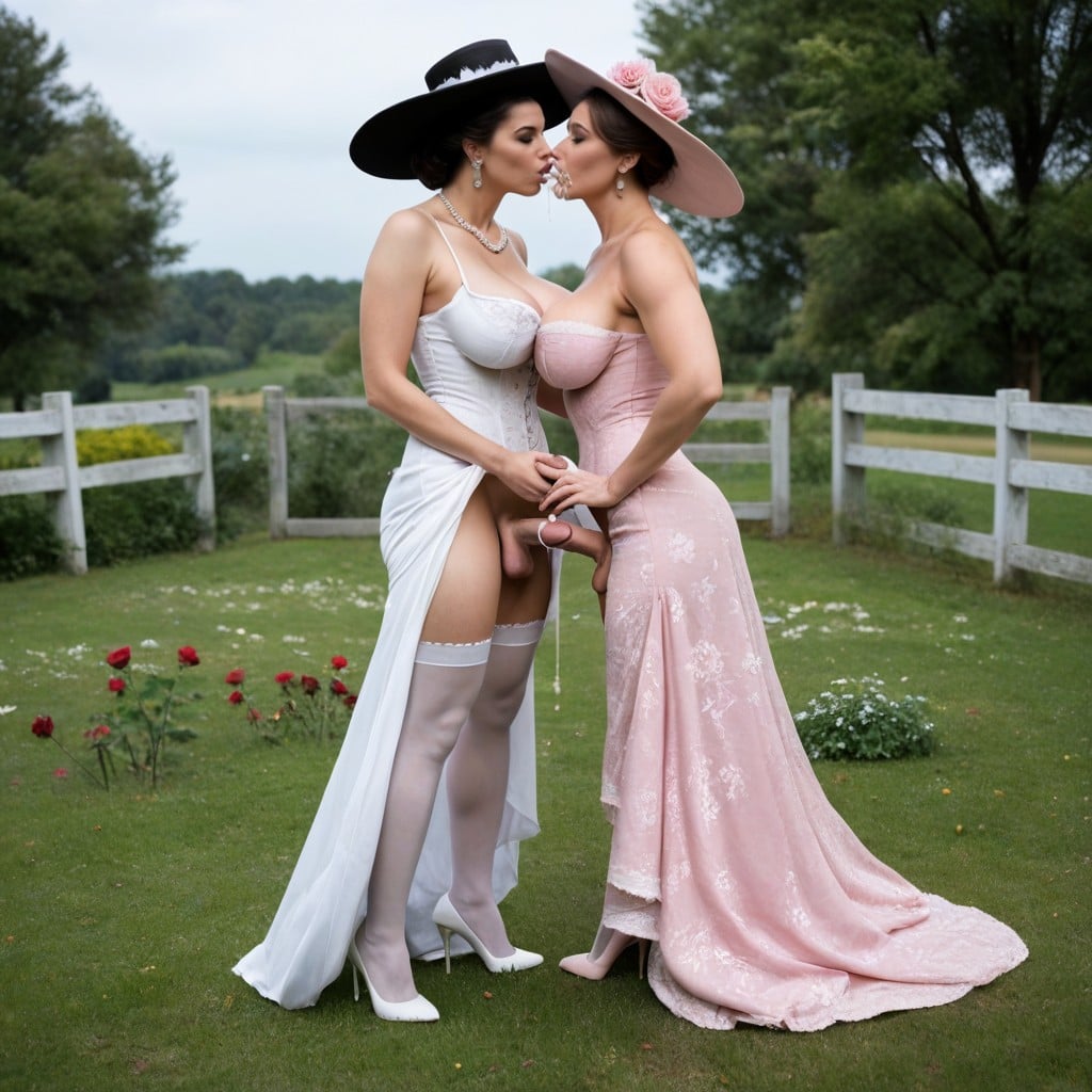 Roses, Outdoor, White High Stockings 人妖AI色情
