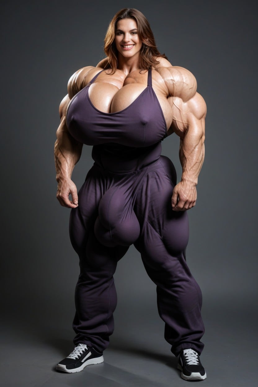 18+, Hyper Large Muscles, Hyper Muscular Female Porno IA transsexuelle