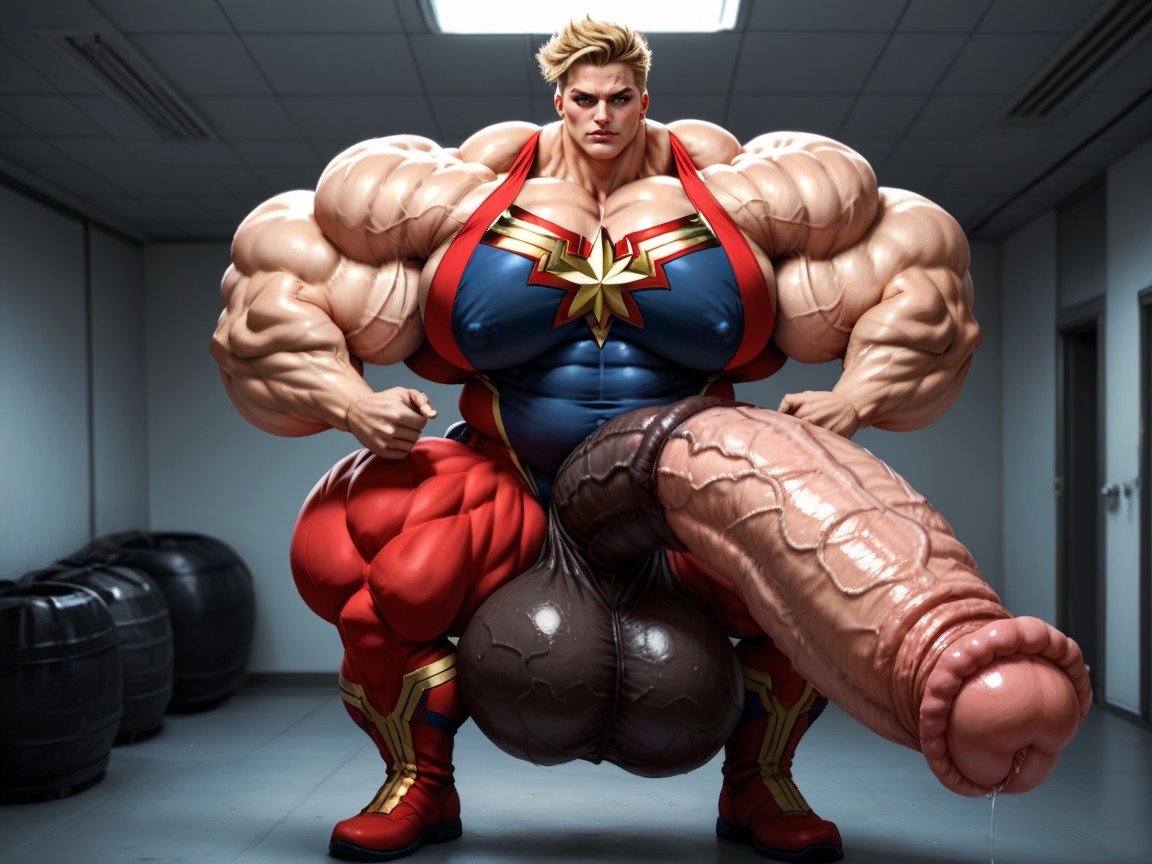 Huge Triceps, Captain Marvel, Hyperrealistic 人妖AI色情