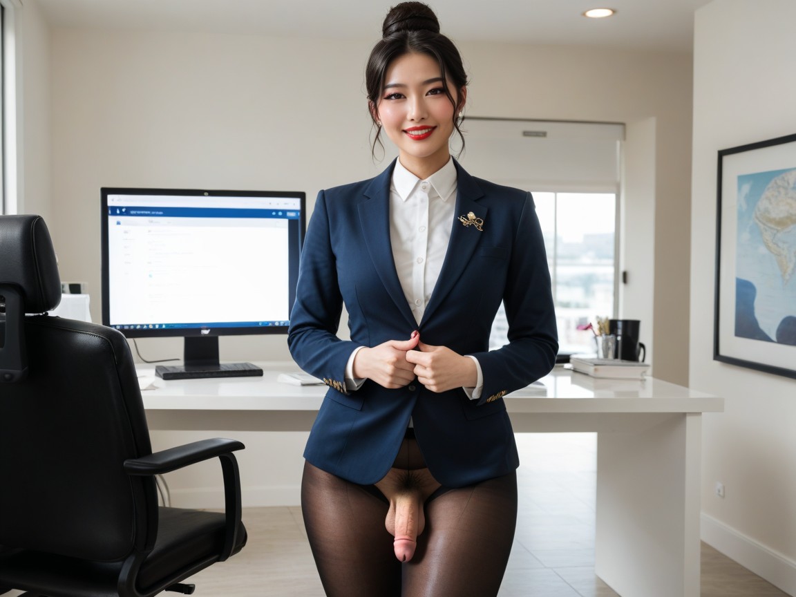 Feminin, 25+, Klein Transfrau KI-Porno