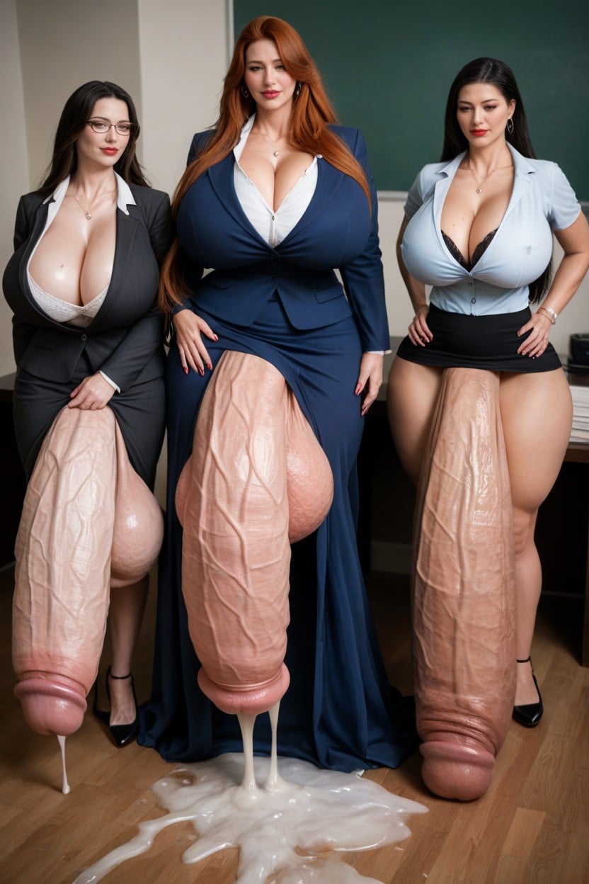 Hyper Length, Hyper Saggy Balls, Sweating Porno IA transsexuelle