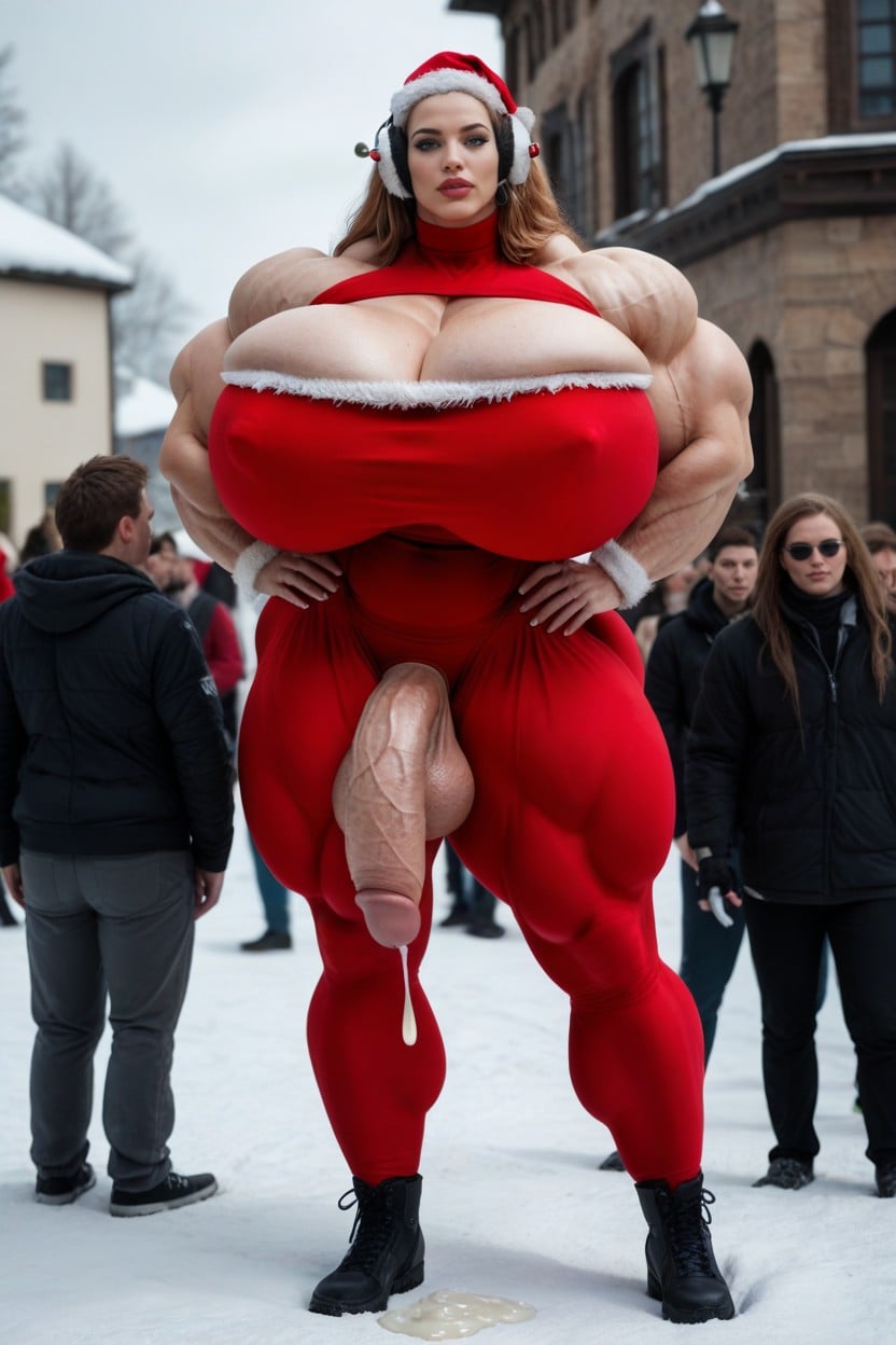 Massive Ass, Fur Ear Muffs, Cumshot Shemale AI Porn