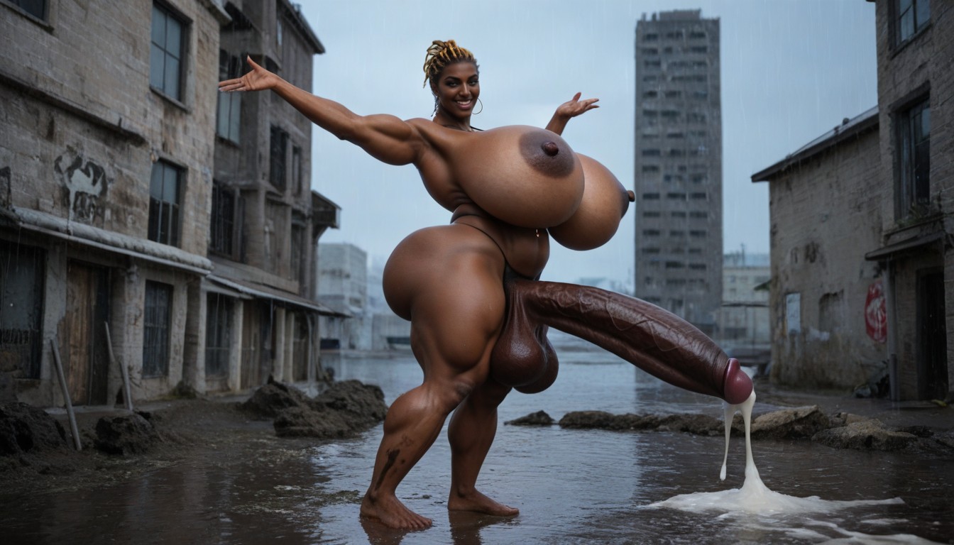 Side View, Gigantic Huge Ass, Extremely Large Ass Shemale AI Porn
