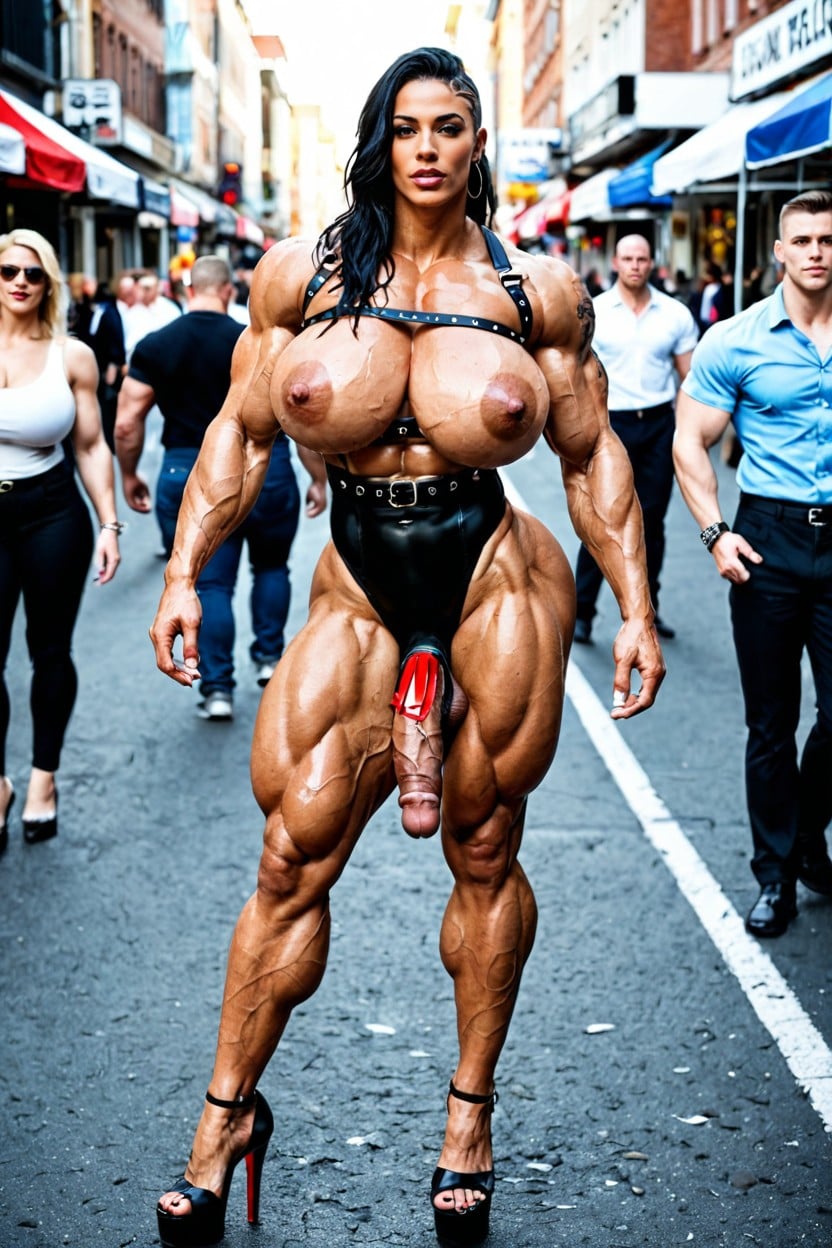 Hair Bangs, Ultra High Details, Triceps Shemale AI Porn