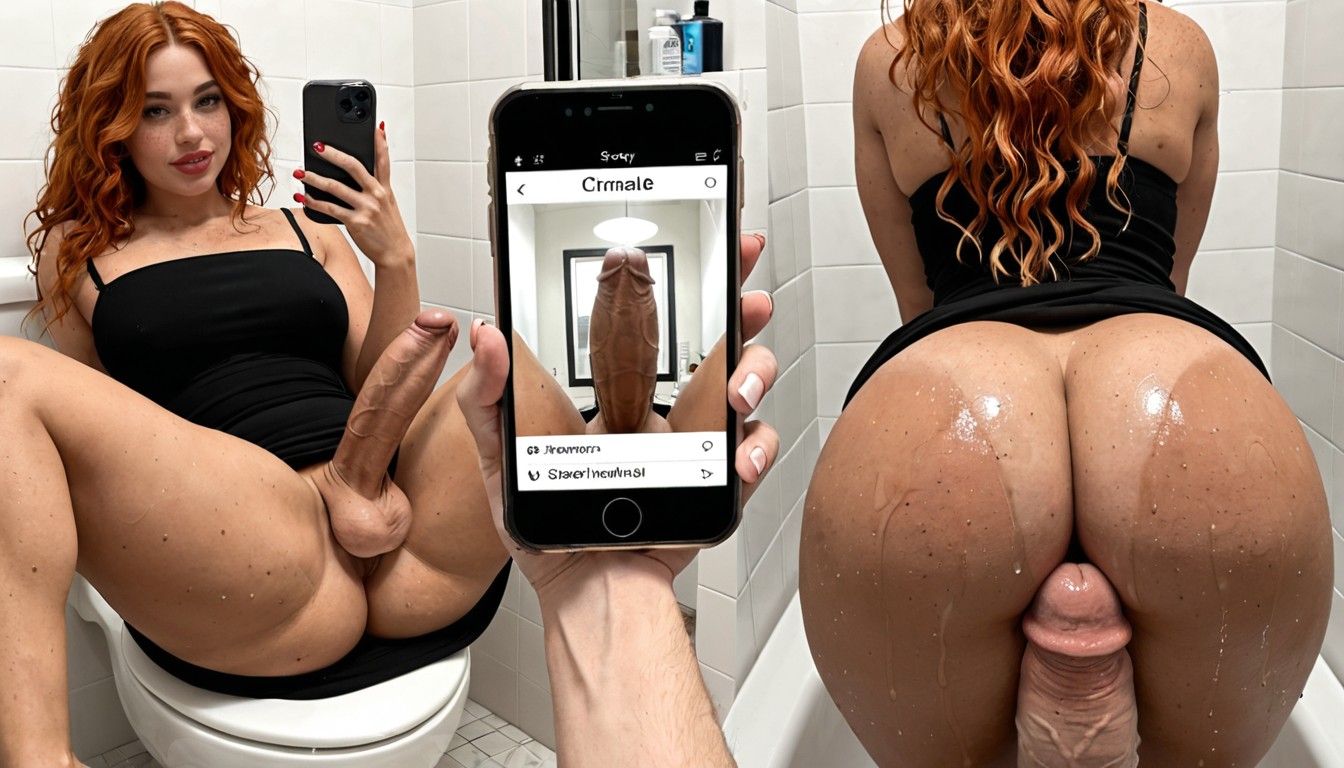 Before And After, Out Of Breath, Thick Thighs Shemale AI Porn