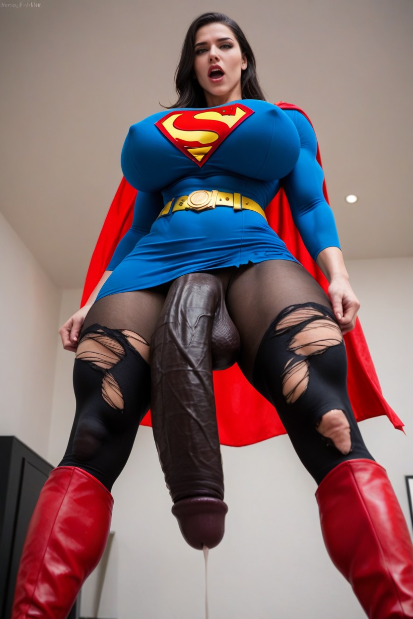 Dc Comics Supergirl, Fully Flaccid Black Penis, Impossibly Long Hyper Black Penis Shemale AI Porn