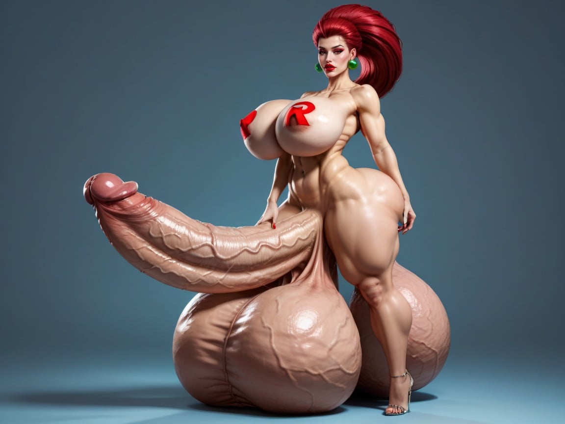 Super Long Penis, 25+, Gigantic Oversized Erection Shemale AI Porn