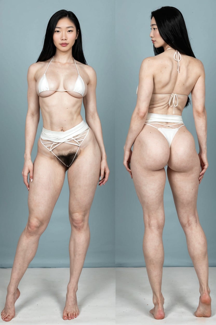 Tight Belly, Arched Back, Stunning Chinese Goddness Beauty Face Shemale AI Porn