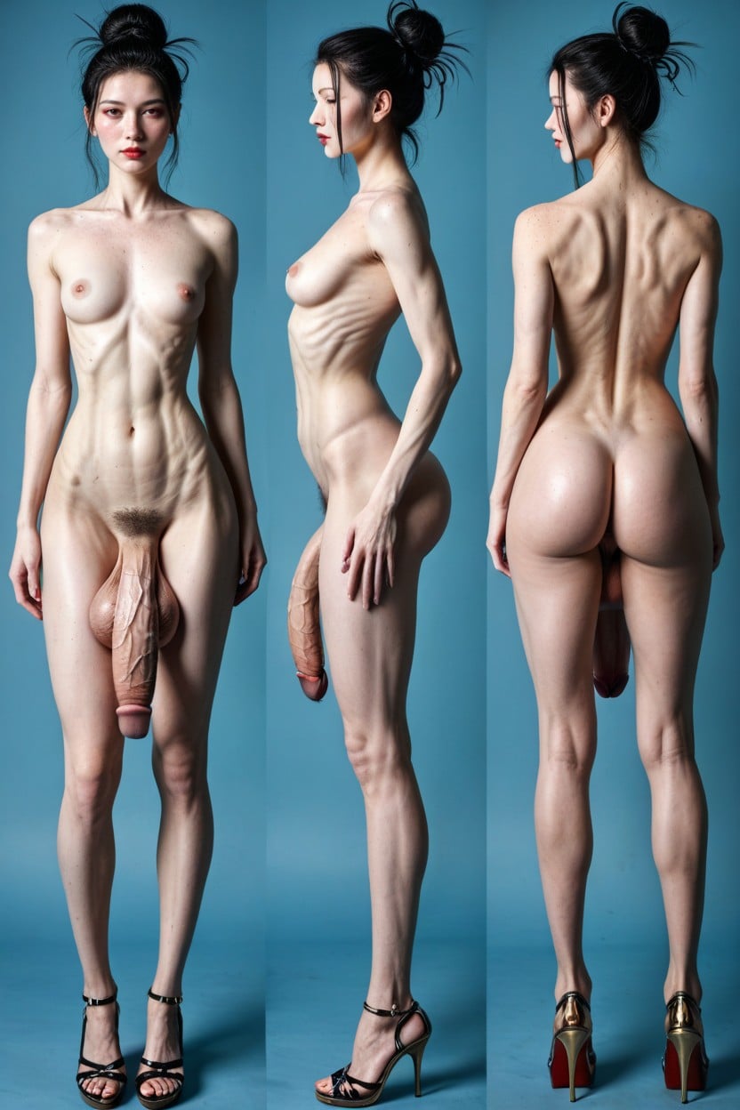 Black Hair, Pubic Hair, Musical Woman Shemale AI Porn