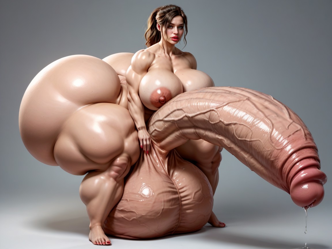 Wet Shiny Skin, Gigantic Thick Thighs, Ultra High Details Porno shemale IA