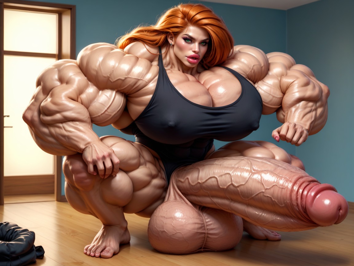 Hyper Big Muscle Arm, 25+, Extrêmement Musclé Porno IA transsexuelle