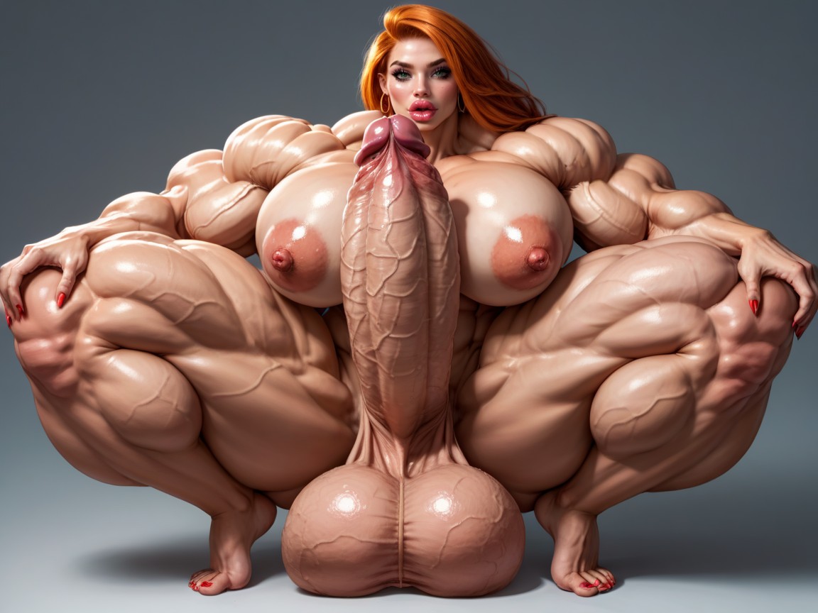 Cosplay, Most Exaggerated Biggest Penis, Extremely Muscular Shemale AI Porn