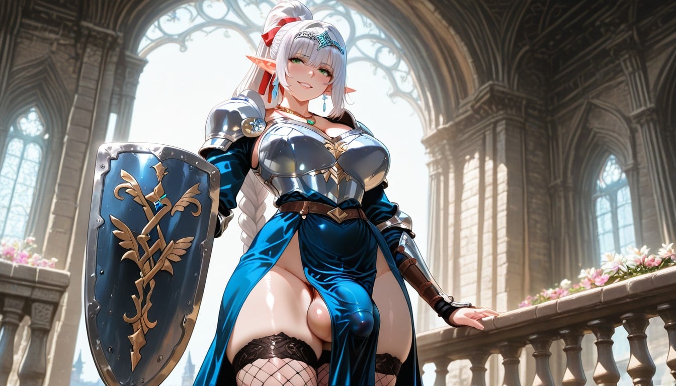 Silver Tiara, Gold Necklace, Morning Shemale AI Porn