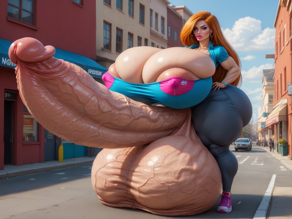 Hdr, Hyper Gigantic Hips, Cock Expansion Porno IA transsexuelle