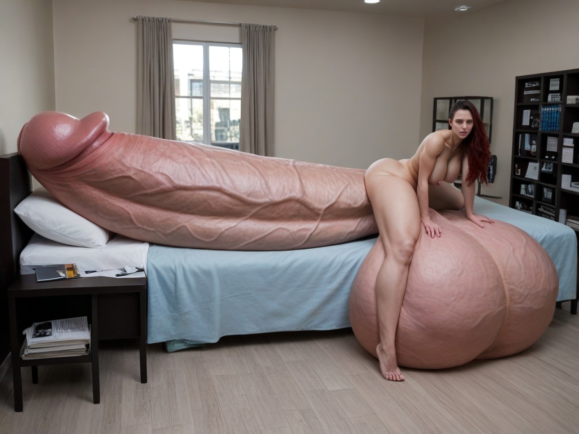 Ennuyé, Gigantic Futa, Looking At Penis Porno IA transsexuelle