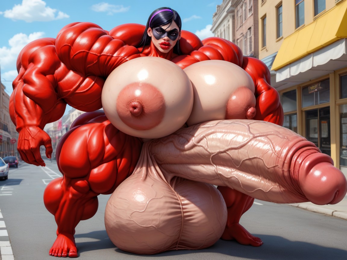 Cock Wider Than Torso, Hdr, Penis Bigger Than Body Shemale AI Porn