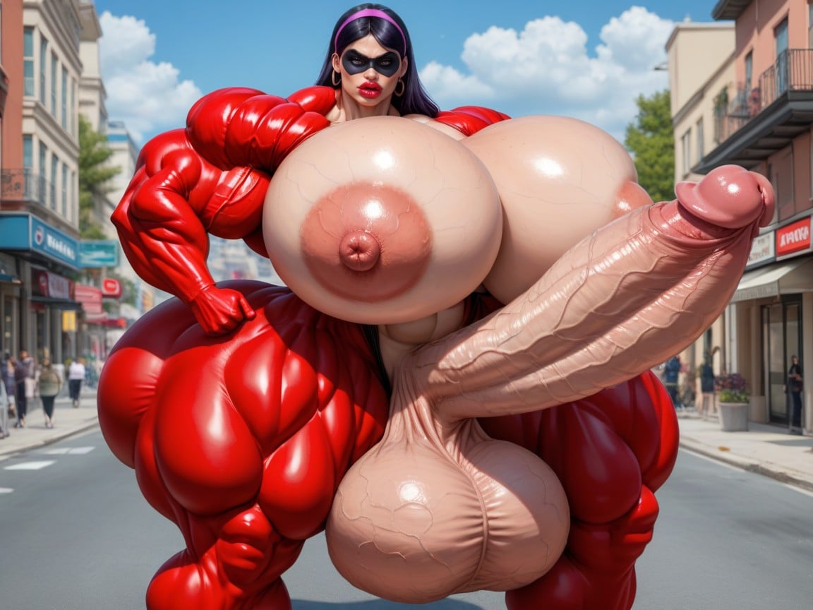 Hyper Gigantic Hips, Hyper Gigantic Huge Thick Dick, Colossal Breast Shemale AI Porn