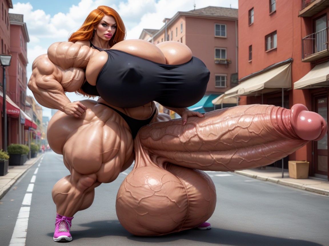Hyper Gigantic Huge Thick Dick, Hyper Gigantic Monstrous Cock, Kim Possible Shemale AI Porn