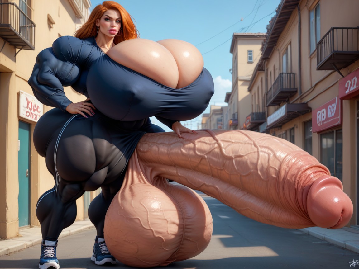 Hyper Super Wides Hips, Hyperrealistic, Cosplay Shemale AI Porn